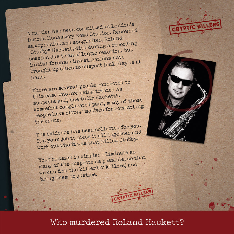 Murder of a Musician evidence spread